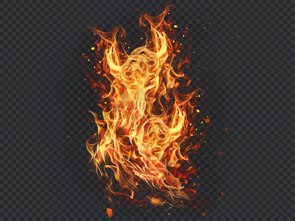 Cinematic Fire Overlay PNG – HD Transparent Flame Effect for Editing