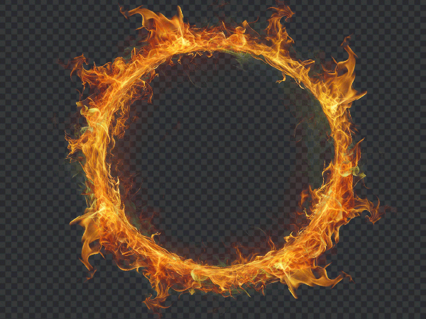 Circular Fire Ring PNG Transparent – Flaming Ring Effect HD Download