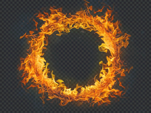 Fire Ring PNG Transparent Background – Circular Flame Effect