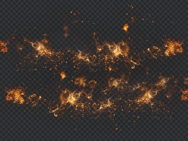 Fire Spark Particles PNG Transparent – Ember Effect HD Download