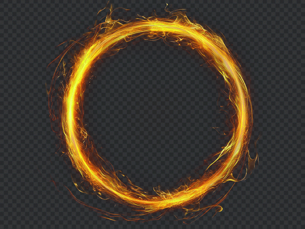Fire Spark Ring PNG Transparent – Orange Flame Circle Effect HD