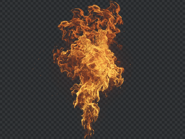 Fire Uprising Effect PNG Transparent