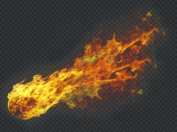 High Quality Fireball Effect PNG Transparent – Realistic Flame Explosion