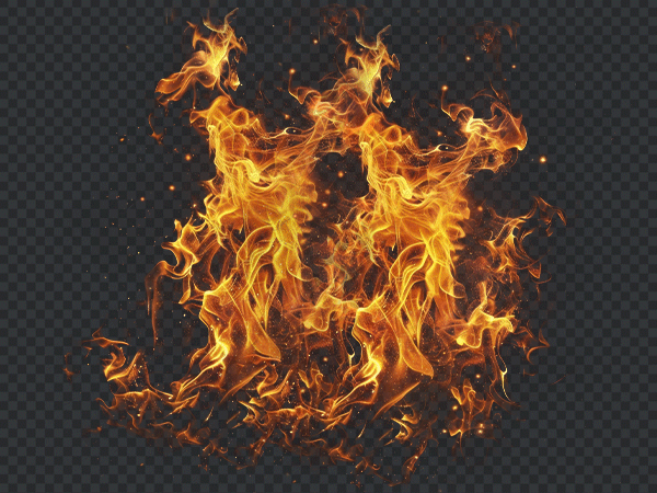 Realistic Fuel Fire PNG Transparent – Gasoline Flame Effect HD