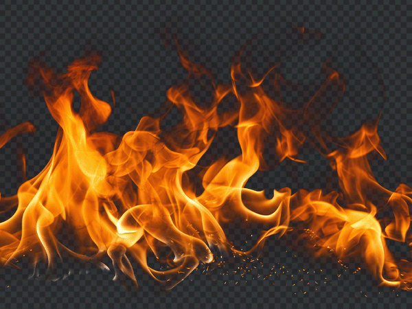 Realistic Orange Fire Flame PNG – Transparent Fire Effect Free Download