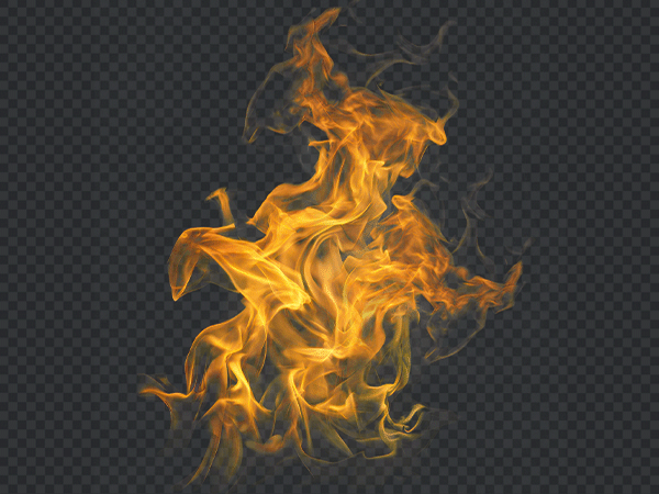Vivid Orange Flame PNG Transparent Background – HD Fire Effect Free Download