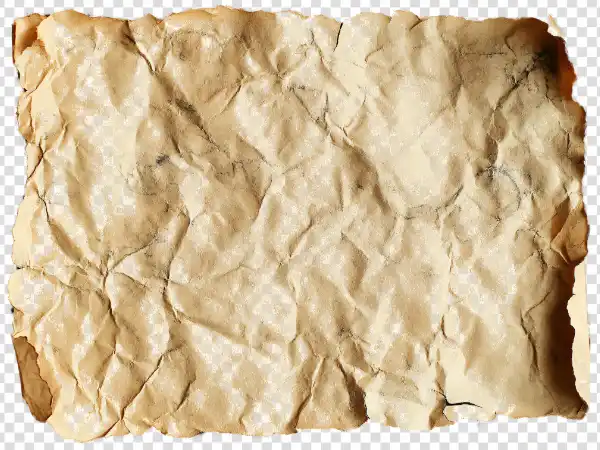 Aged Crumpled Brown Paper Texture PNG Transparent Background Free Download