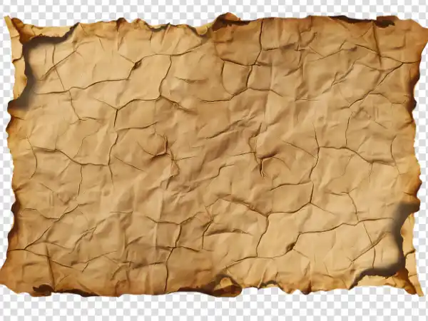 Aged Wrinkled Paper PNG Transparent Background Free Download