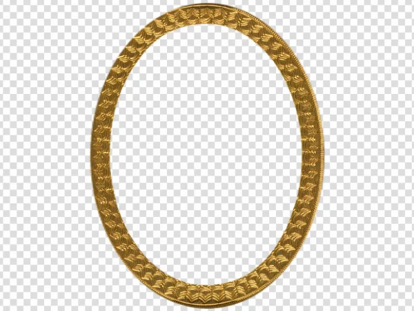 Golden Oval Mirror Frame PNG Free Download HD Transparent Background