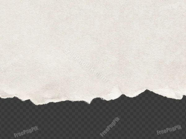 Ripped White Paper PNG with Realistic Torn Edges