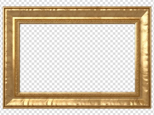 Shiny Golden Picture Frame png