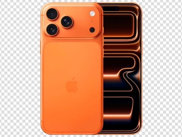 Cosmic Orange iPhone 17 Pro Max PNG – Free Transparent Apple Phone Image