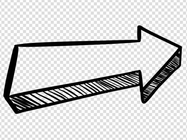 Doodle Arrow PNG Transparent Background Free Download