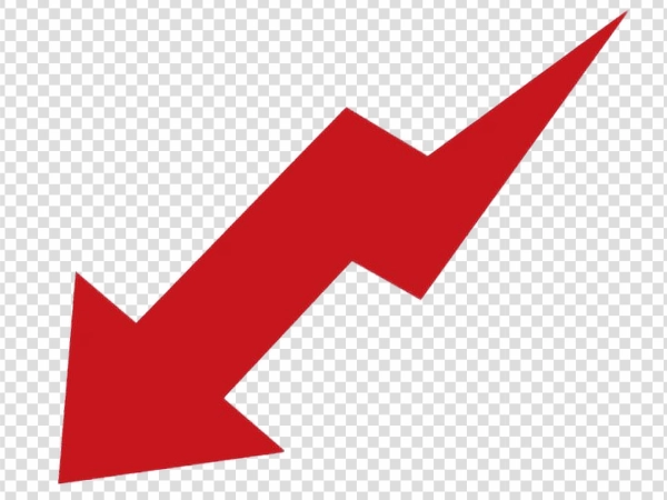 Zigzag Downward Pointing Arrow PNG Transparent Download