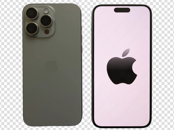 iPhone 15 Pro Max Front and Back View PNG – Free Transparent Image