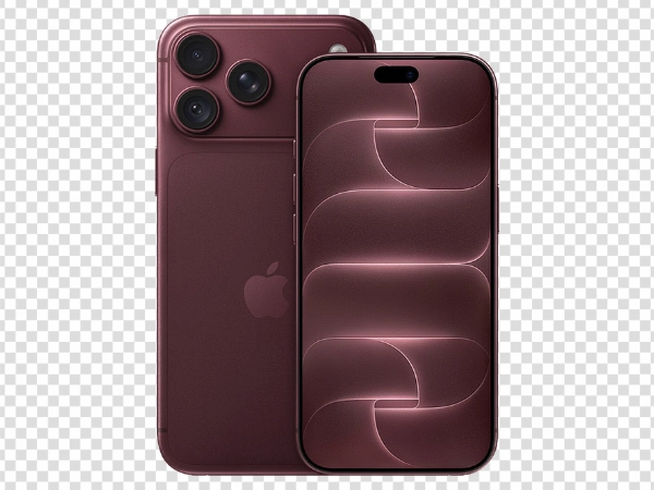 Burgundy iPhone 18 Pro PNG – Transparent Phone Image